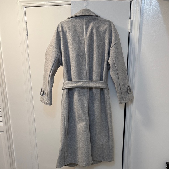Forever 21 Light Gray Trench Winter Coat - Picture 7 of 10
